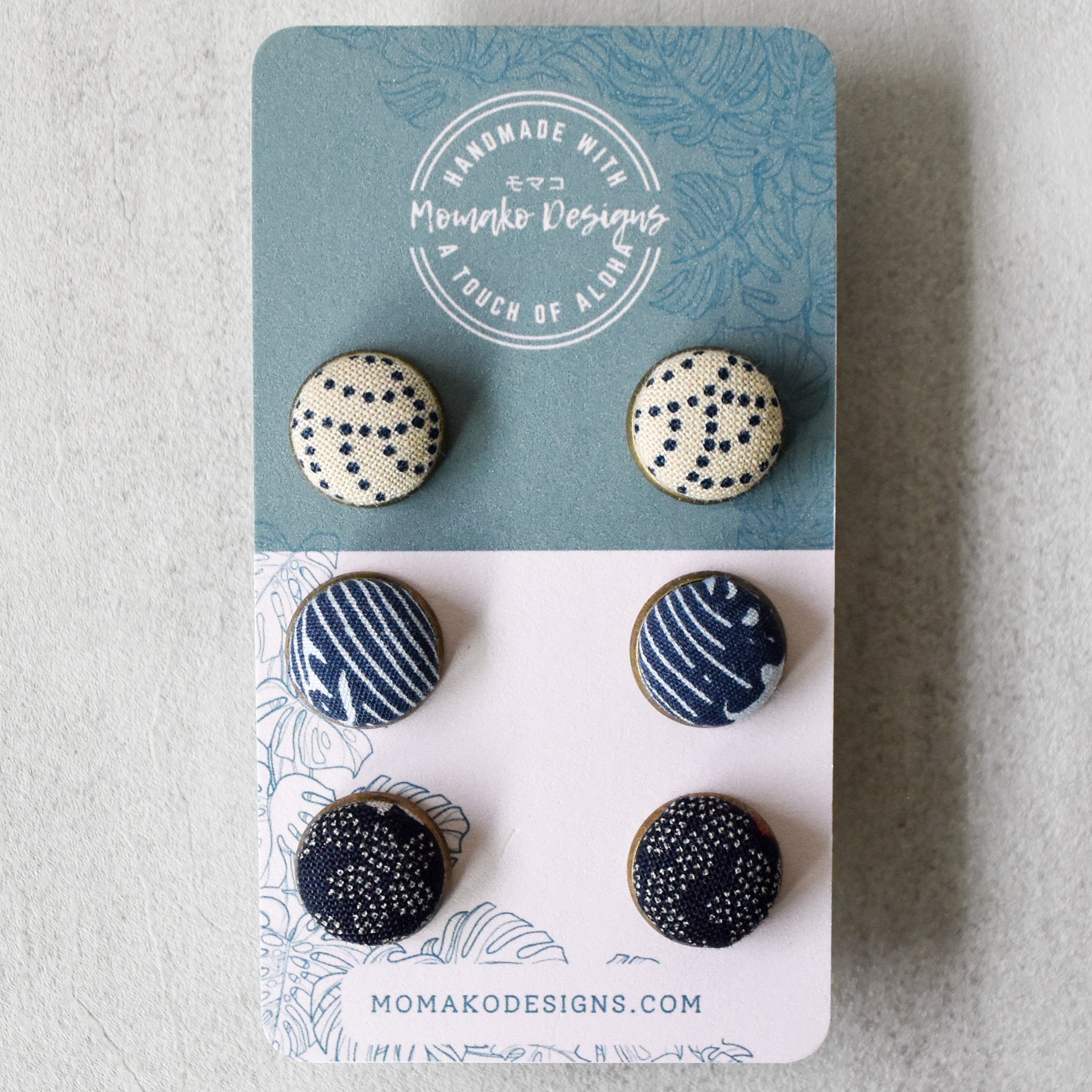 Blue Drop Stud Set