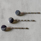 Black Plaid Bobby Pins