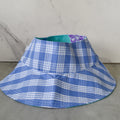 Cornflower Blue Palaka Crownless Bucket Hat