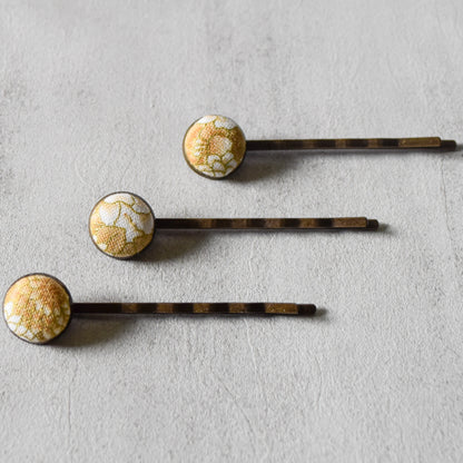 Golden Chrysanthemum Bobby Pins