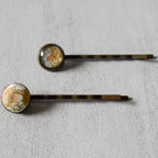 Golden Chrysanthemum Bobby Pins