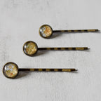 Golden Chrysanthemum Bobby Pins