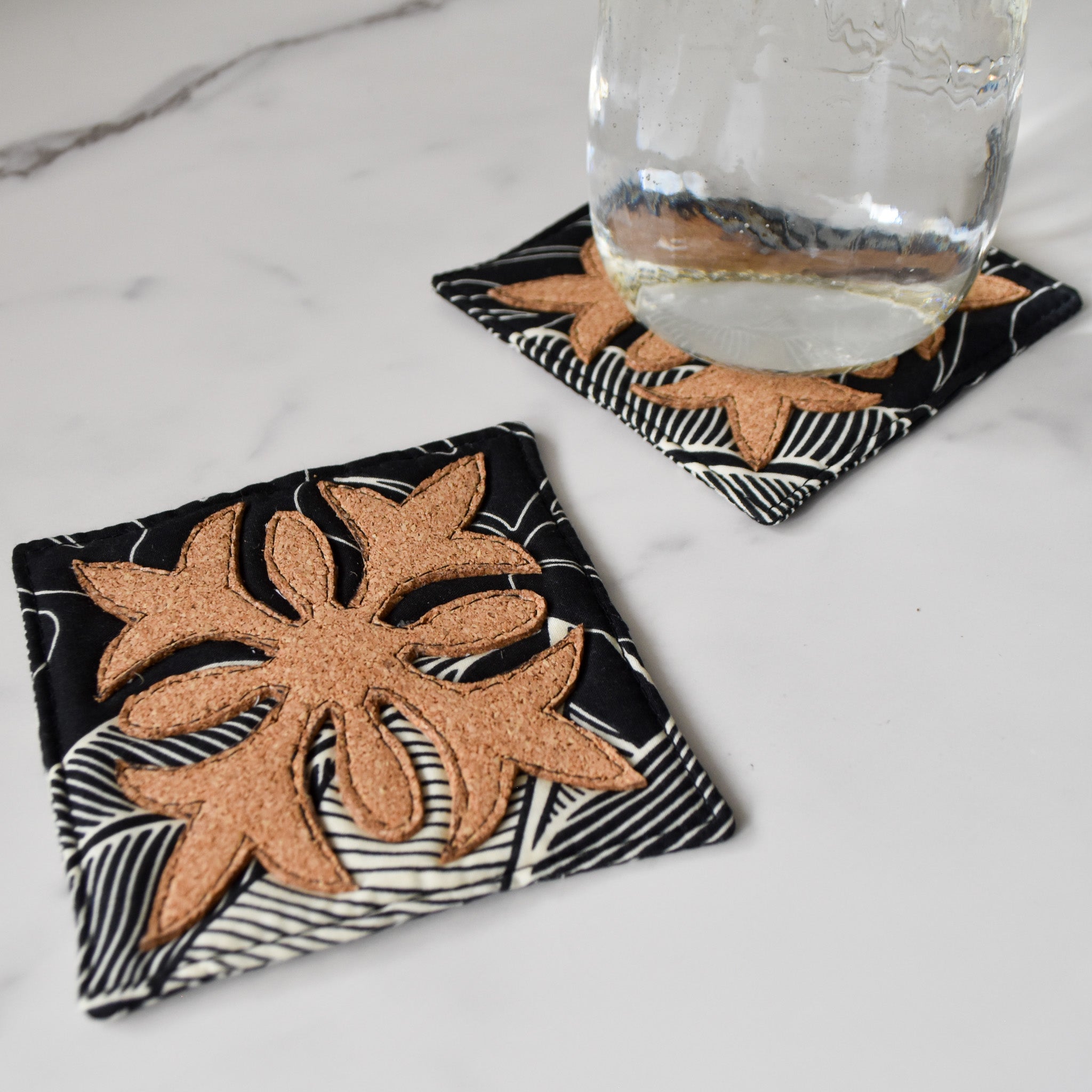 Tropic In Ink Cork Coasters