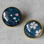 Teal Sakura Blossoms Lapel Pins