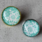 Turquoise Flowers Lapel Pins