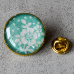 Turquoise Flowers Lapel Pins