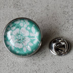 Turquoise Flowers Lapel Pins