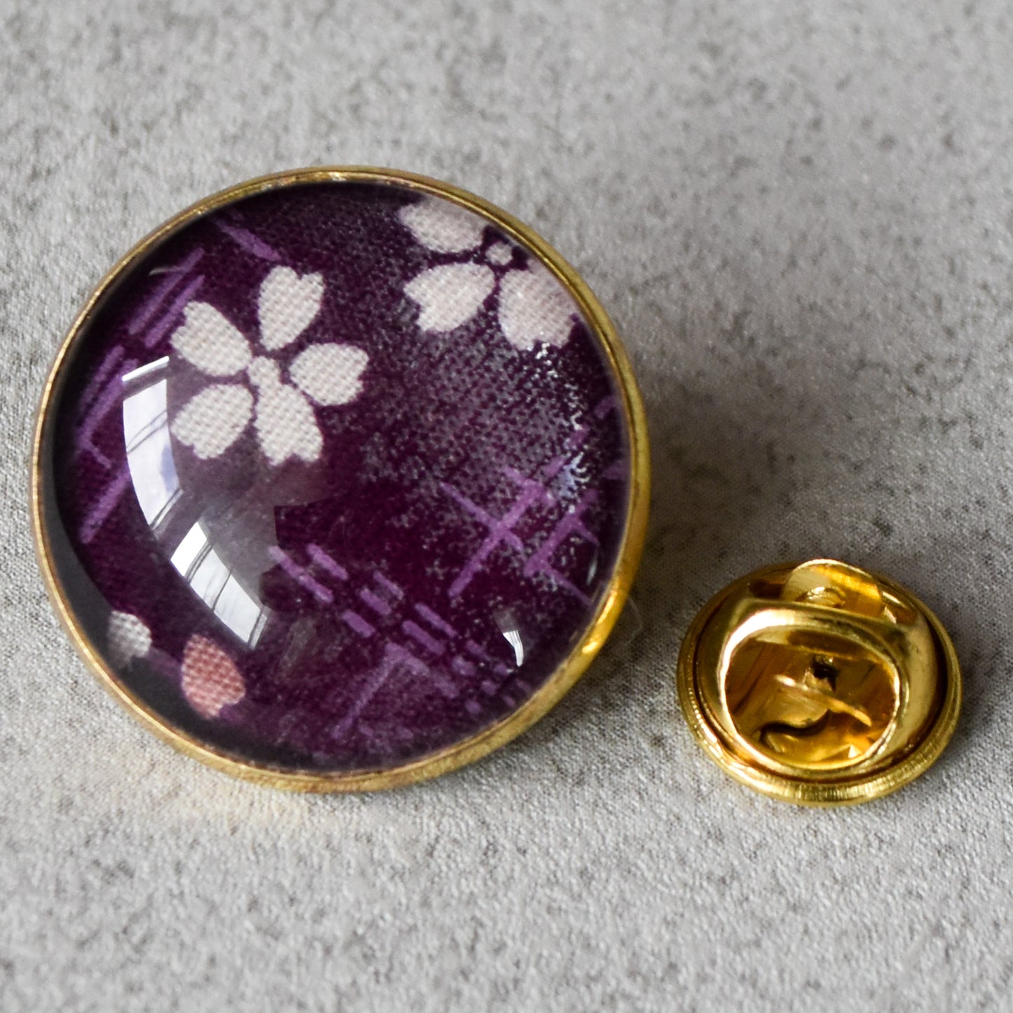 Purple Sakura Blossoms Lapel Pins