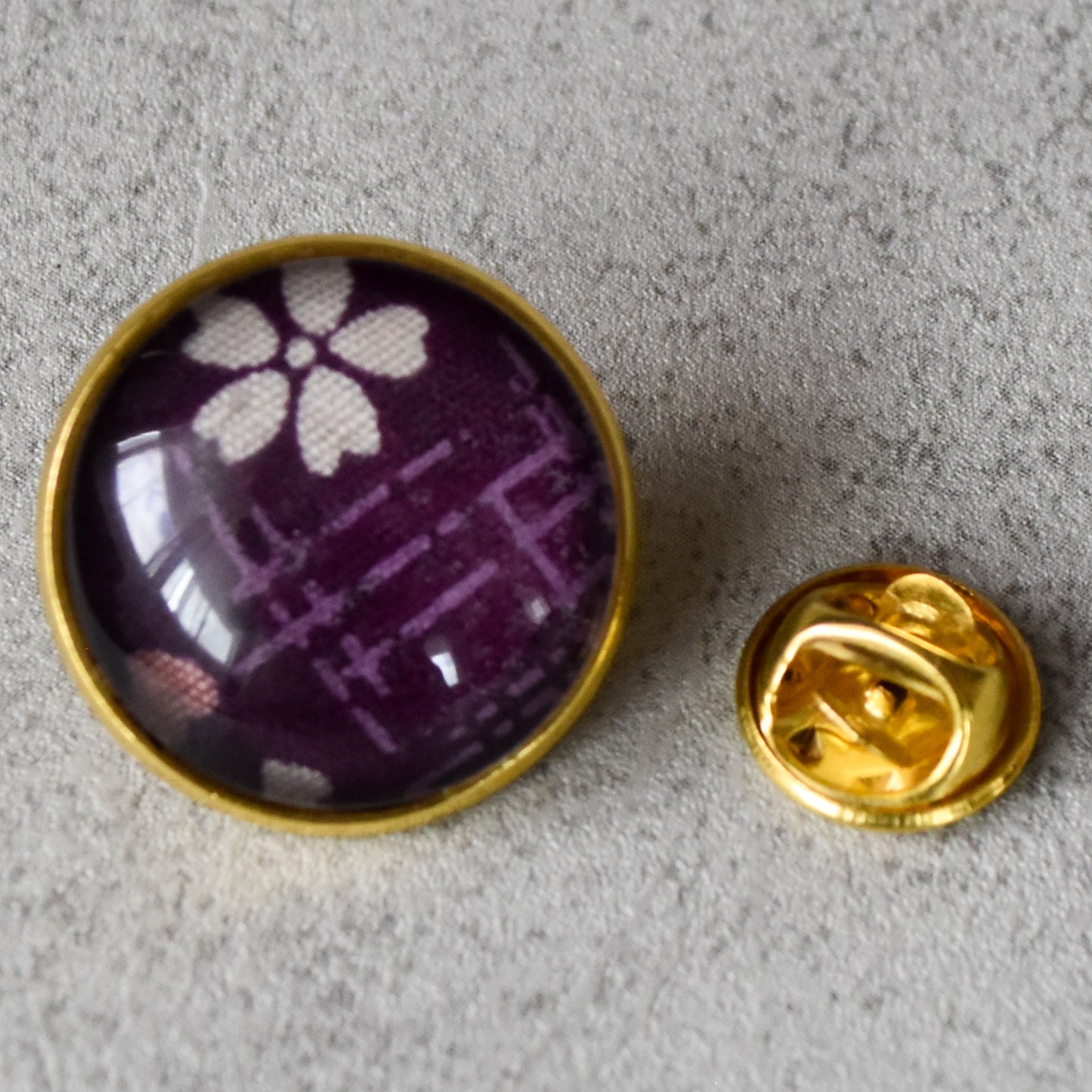 Purple Sakura Blossoms Lapel Pins