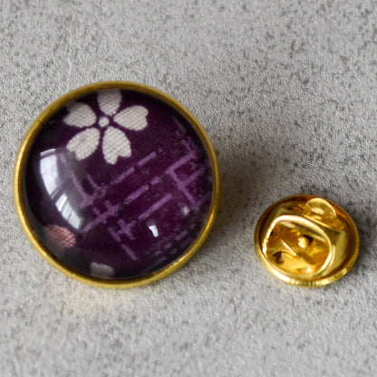 Purple Sakura Blossoms Lapel Pins