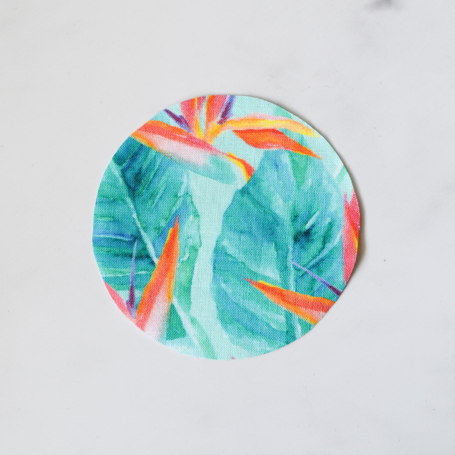 Bird of Paradise Watercolor Cotton Rounds