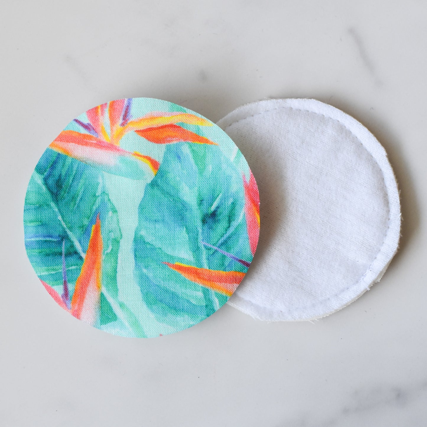 Bird of Paradise Watercolor Cotton Rounds