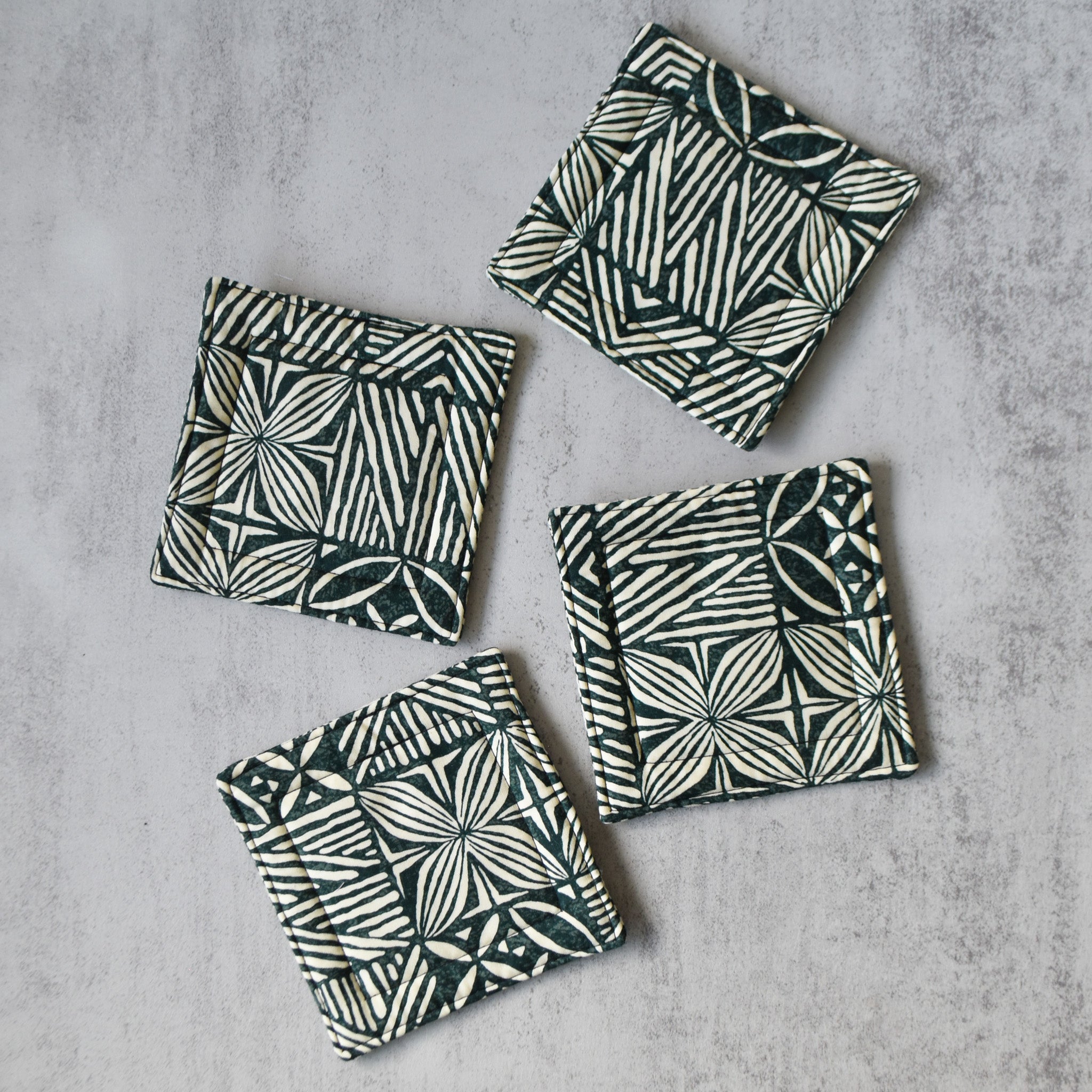 Mossy Fabric Coasters