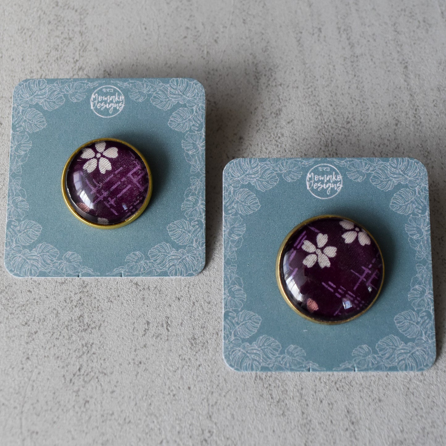 Purple Sakura Blossoms Lapel Pins