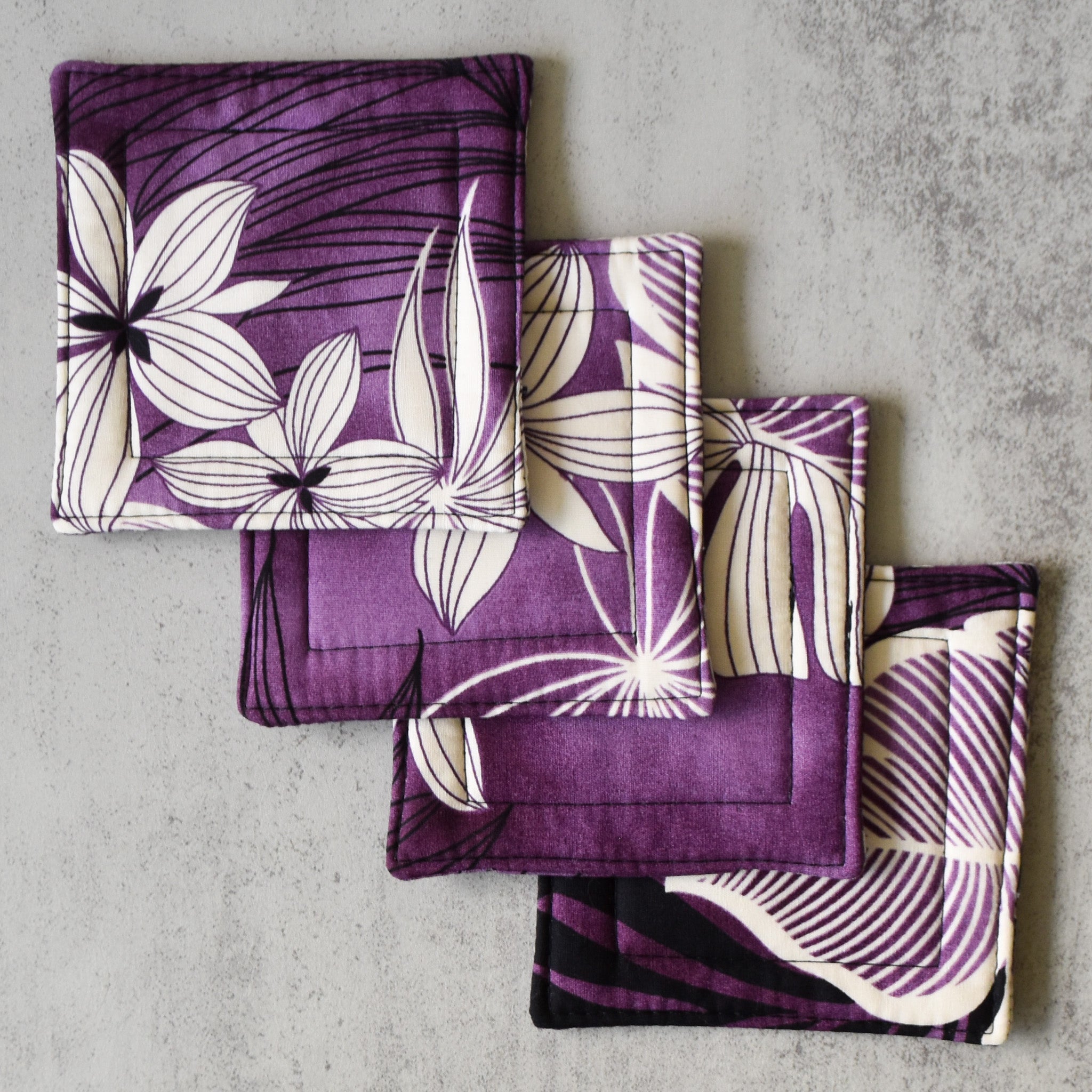 Purple Reign Fabric Coasters