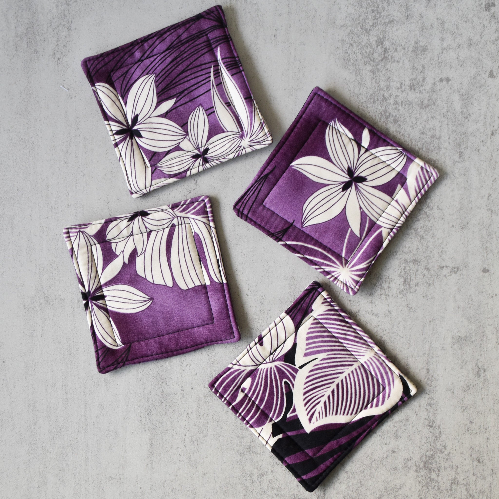 Purple Reign Fabric Coasters