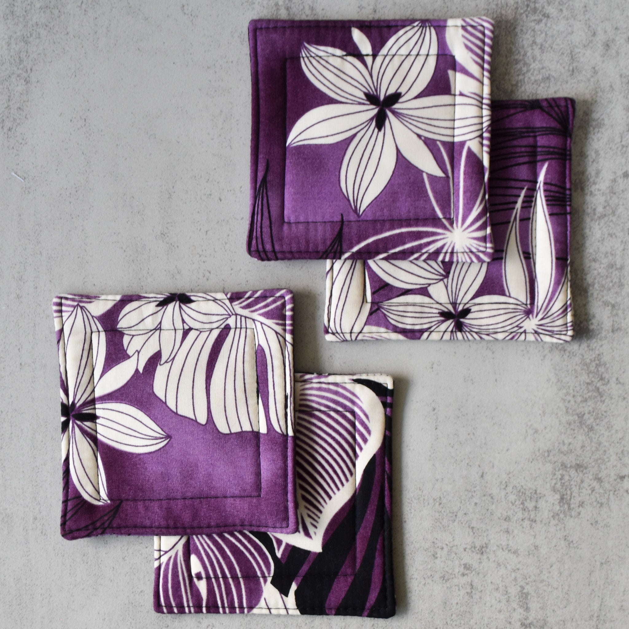 Purple Reign Fabric Coasters