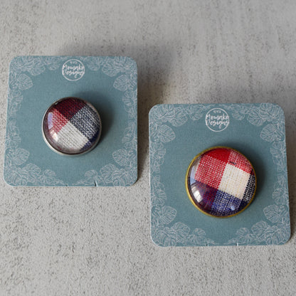 Picnic Plaid Lapel Pins