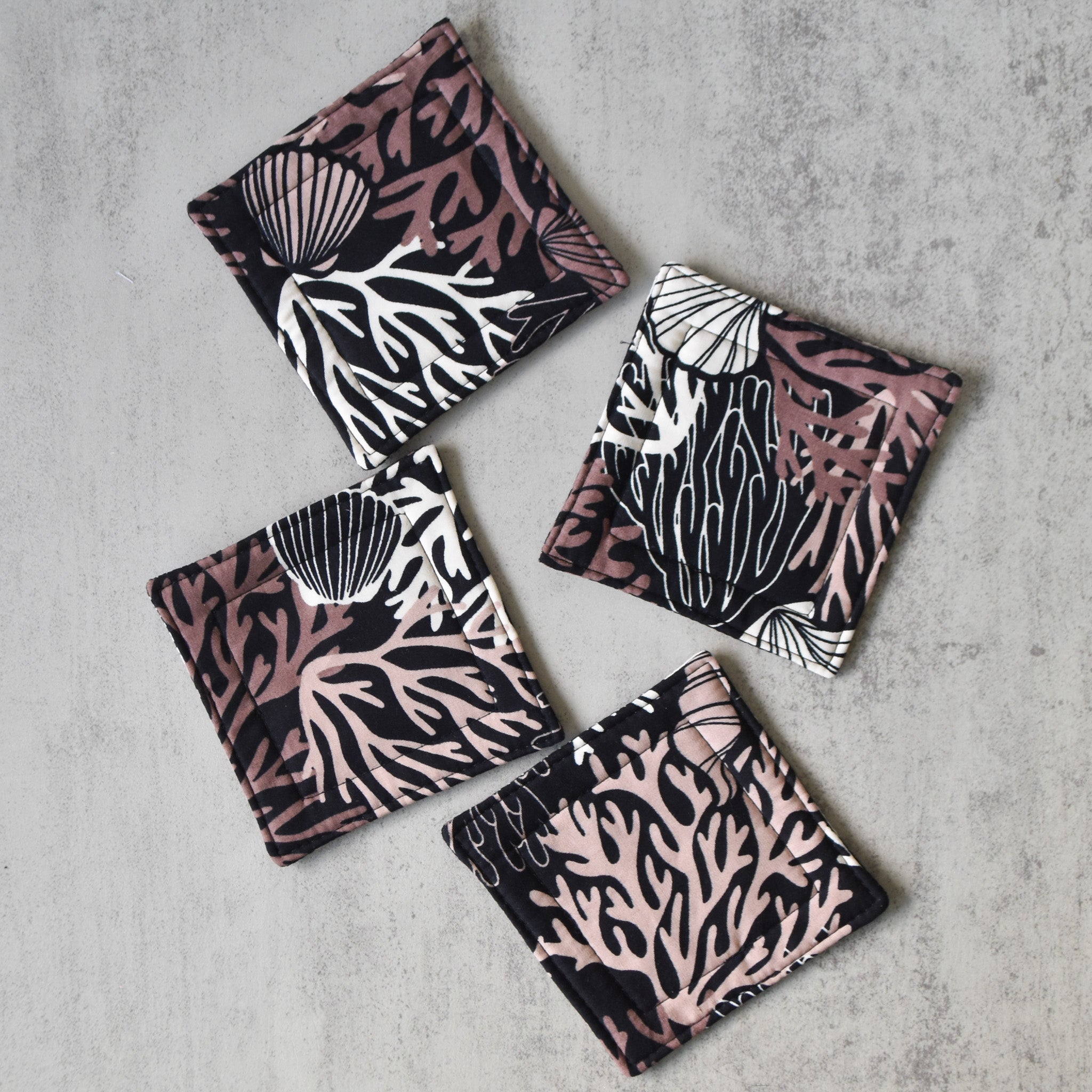 Shell-O Fabric Coasters