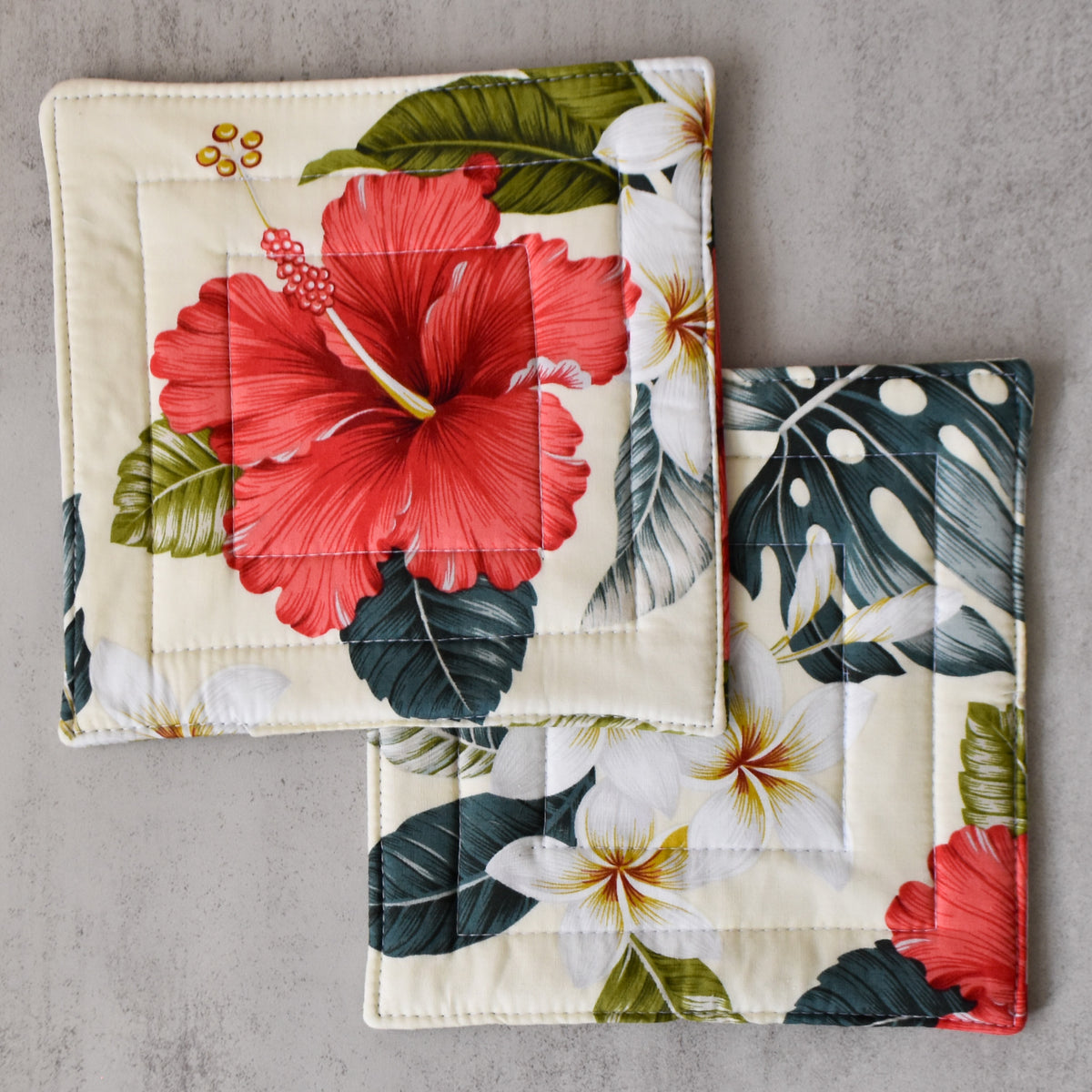 Palm & Pearl Potholders