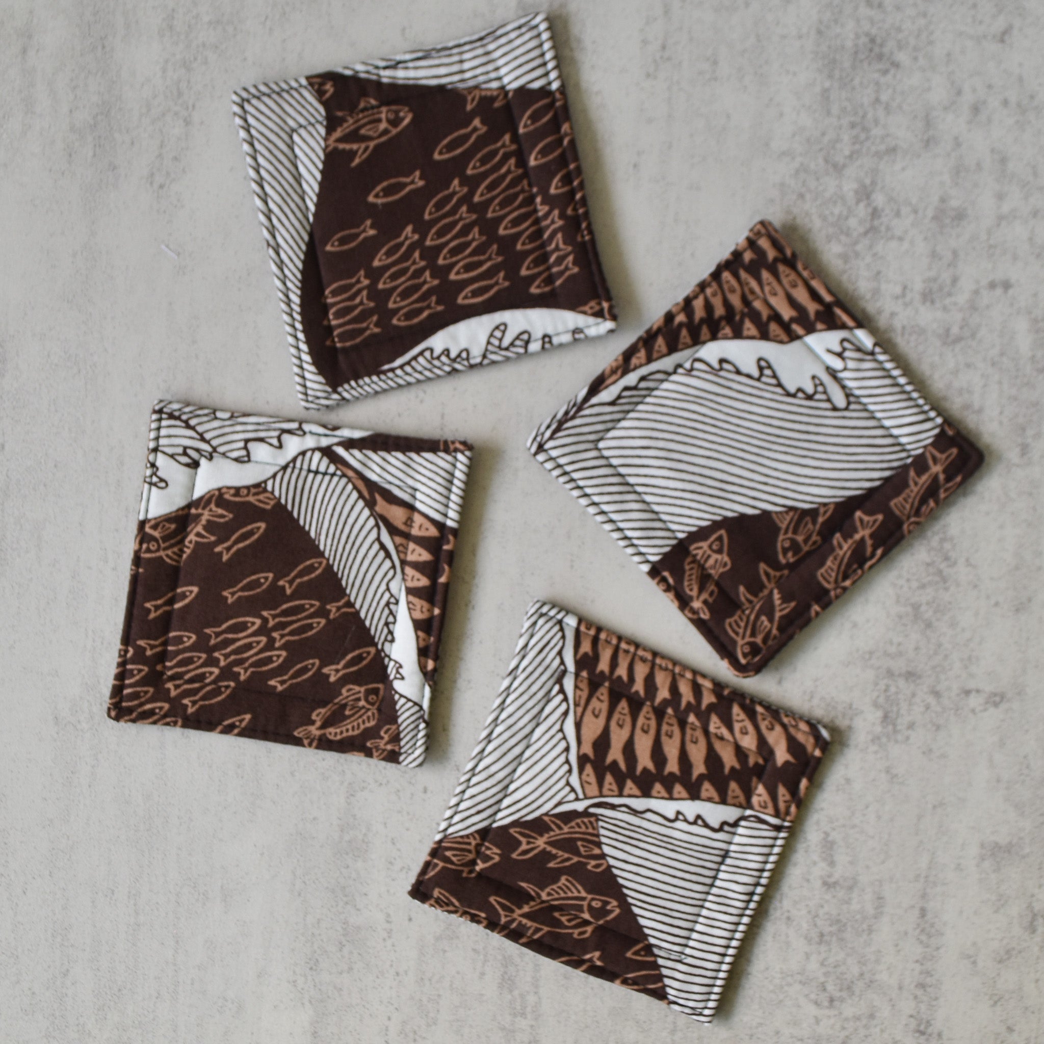 Stay Fluid Fabric Coasters