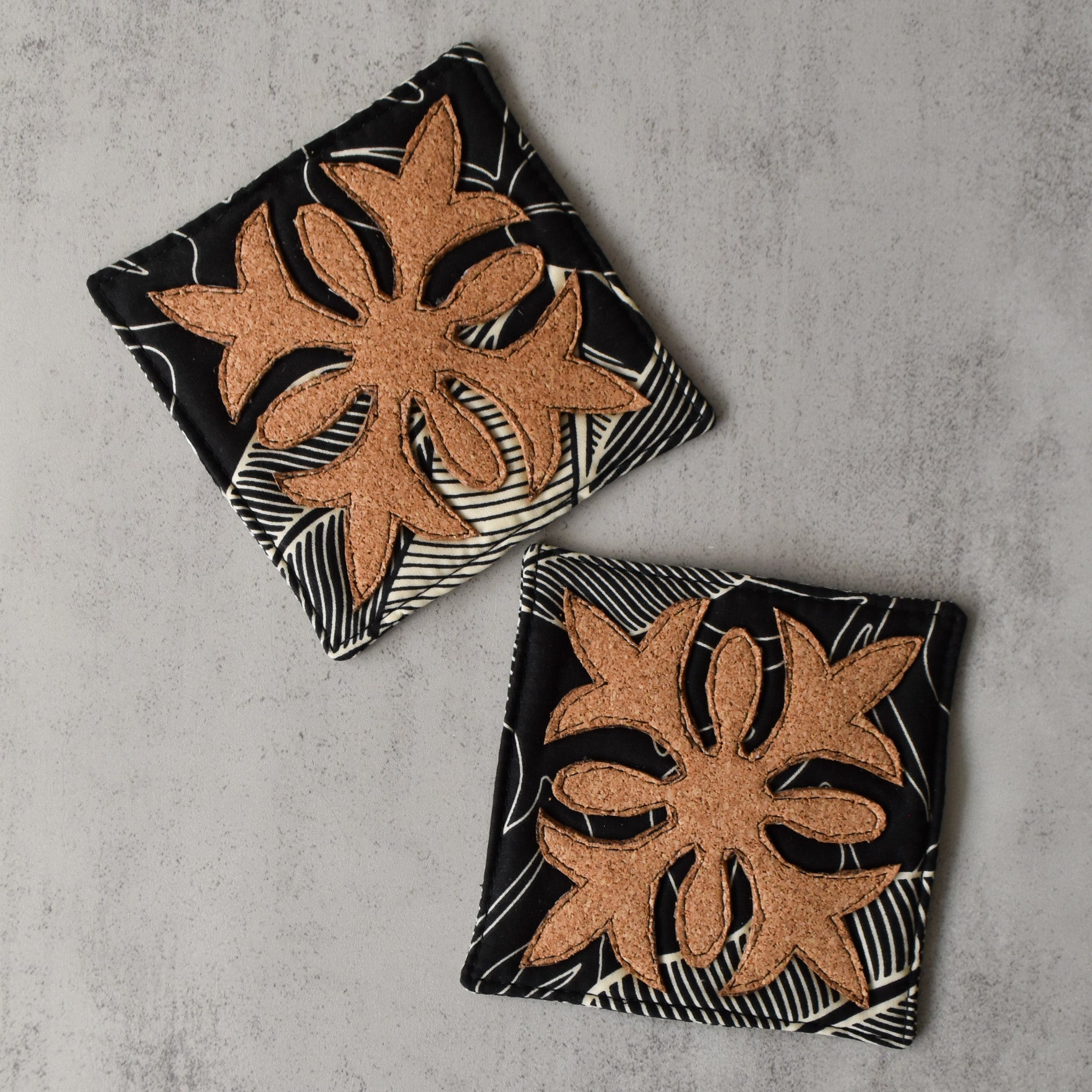 Tropic In Ink Cork Coasters