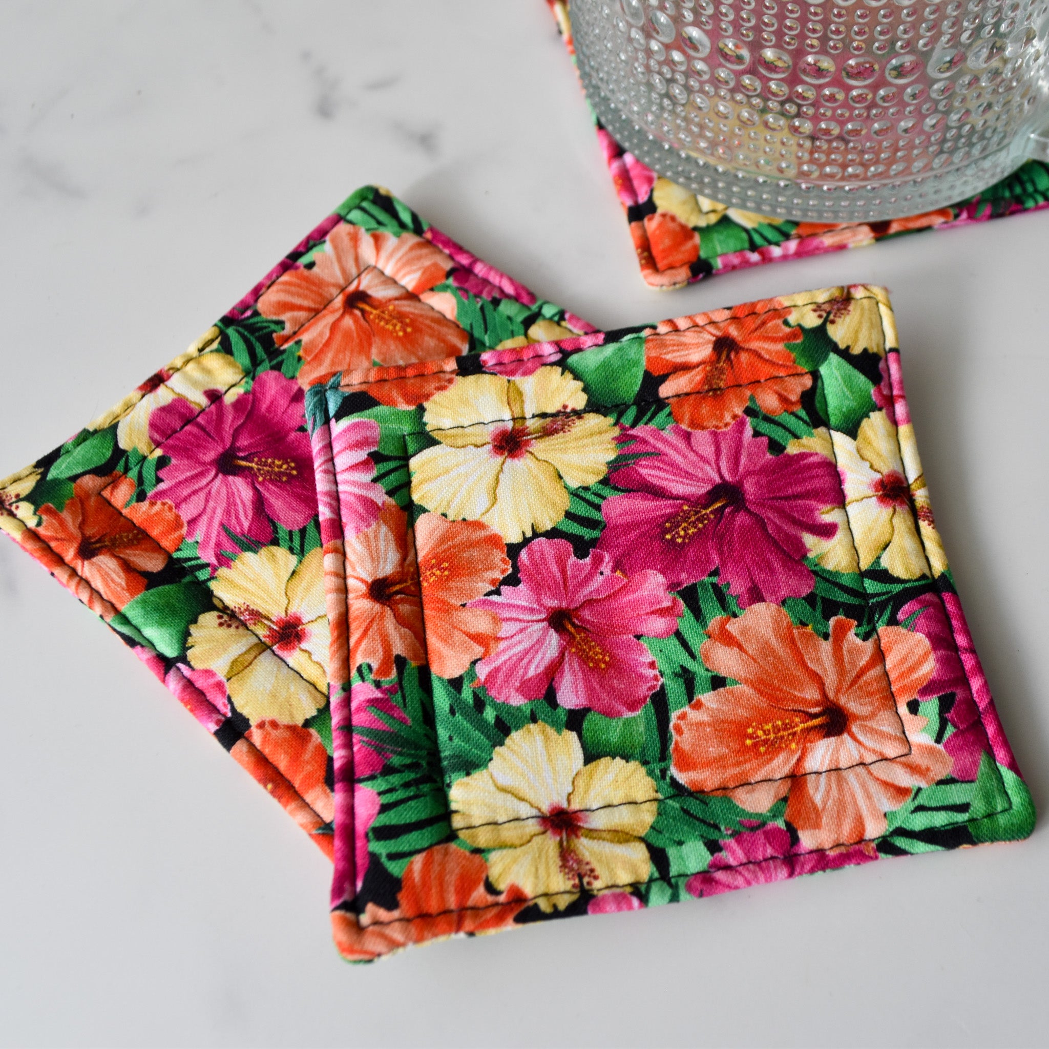 Hot Stuff Fabric Coasters