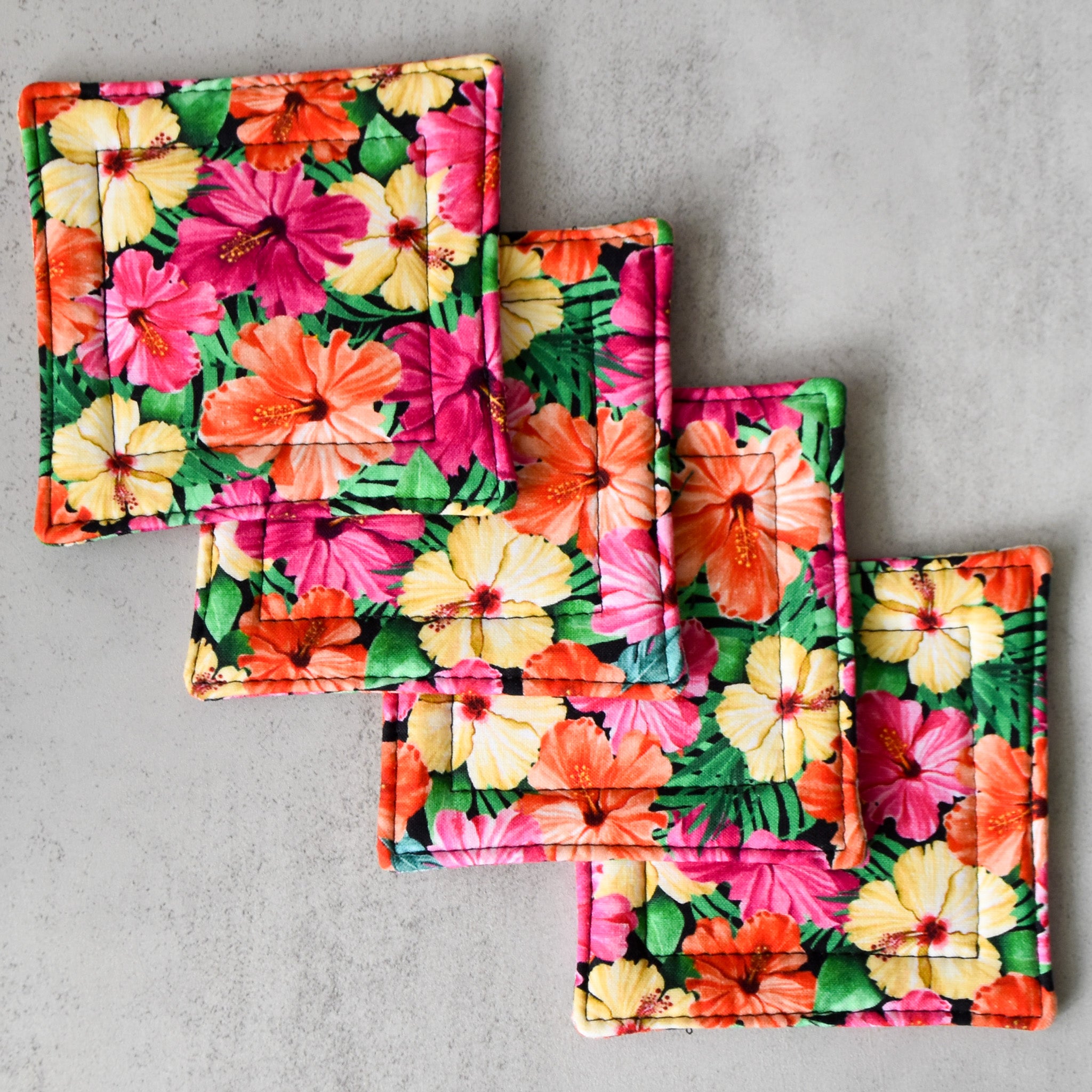 Hot Stuff Fabric Coasters