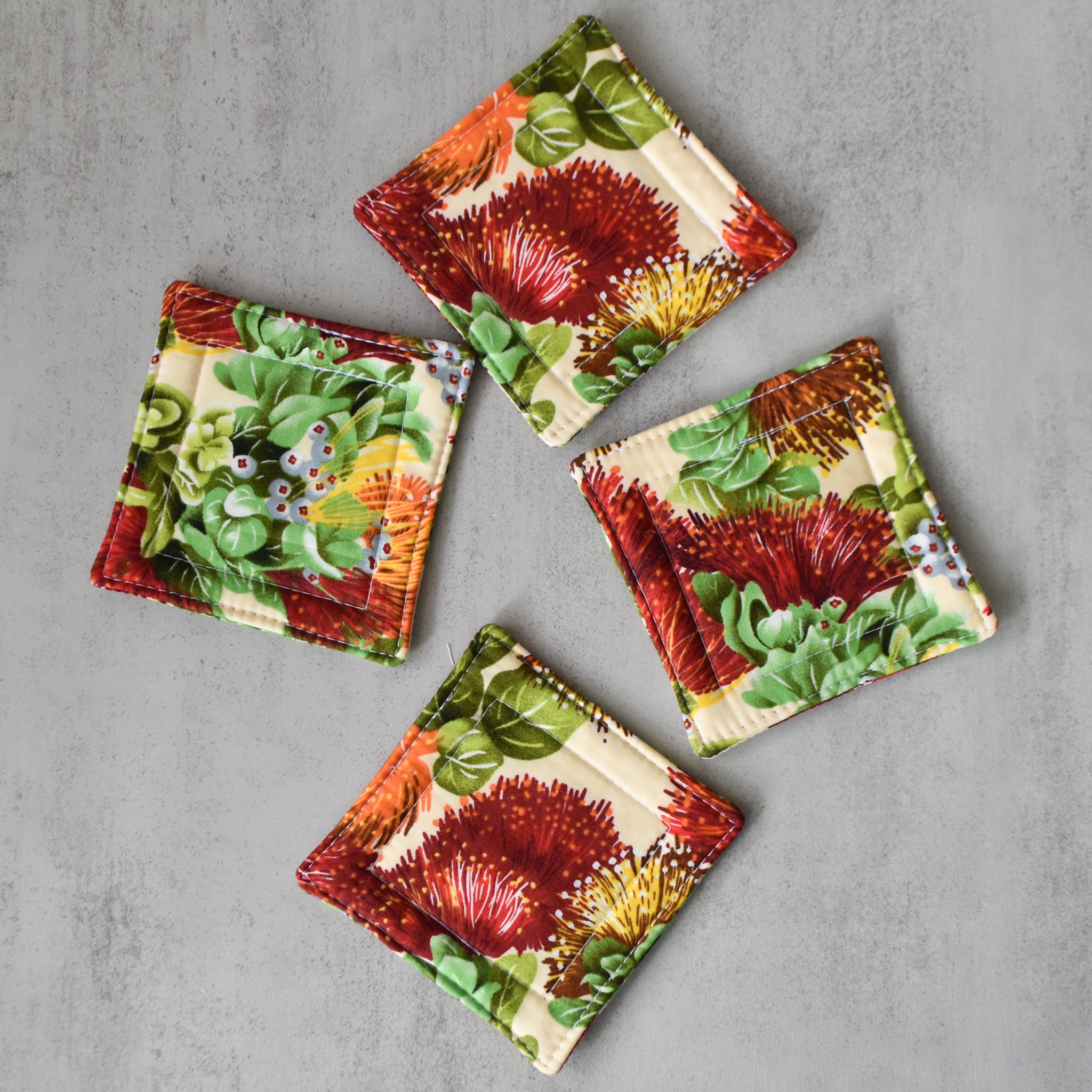 Sunburst Fabric Coasters