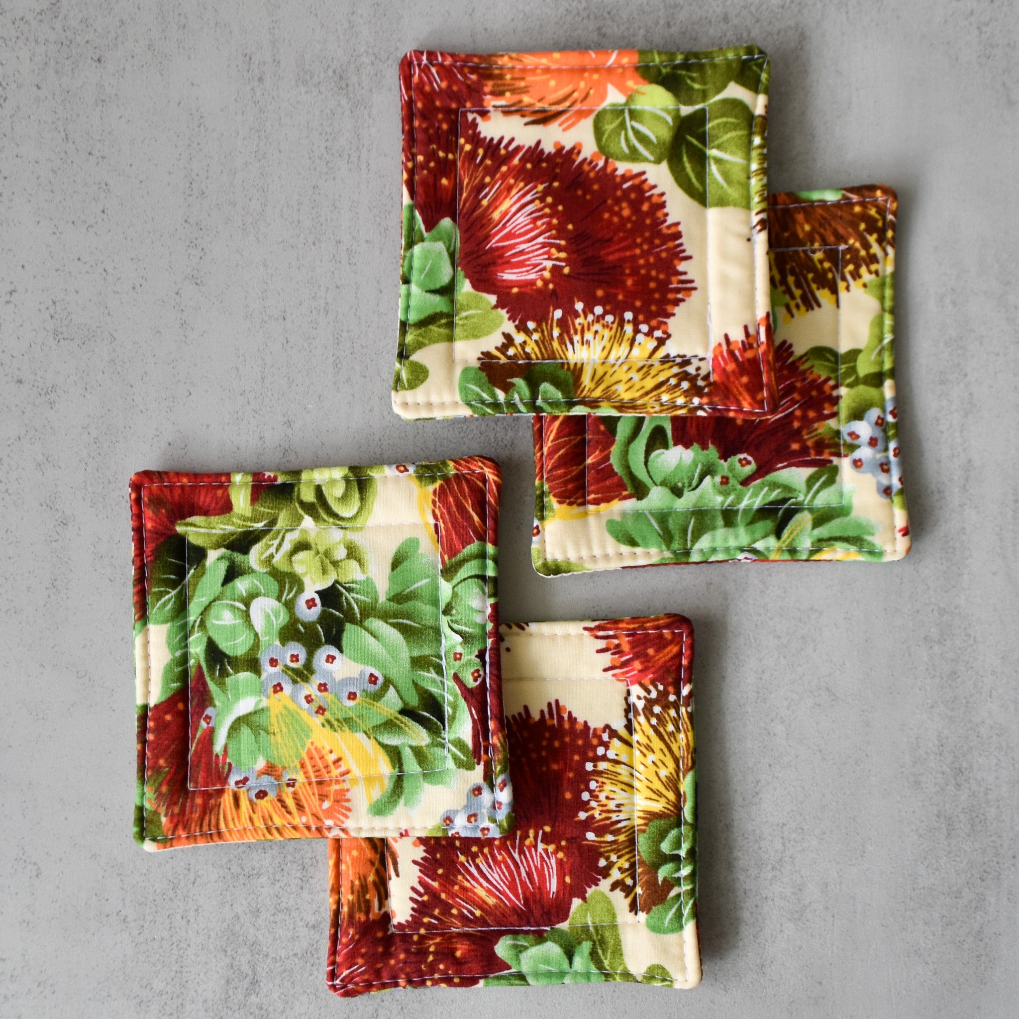 Sunburst Fabric Coasters