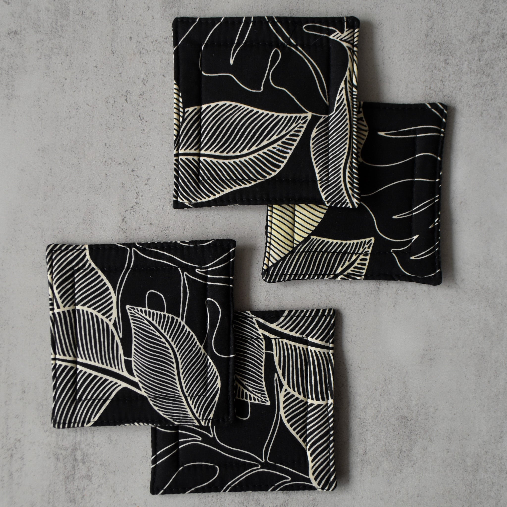 Tropic in Ink Fabric Coasters