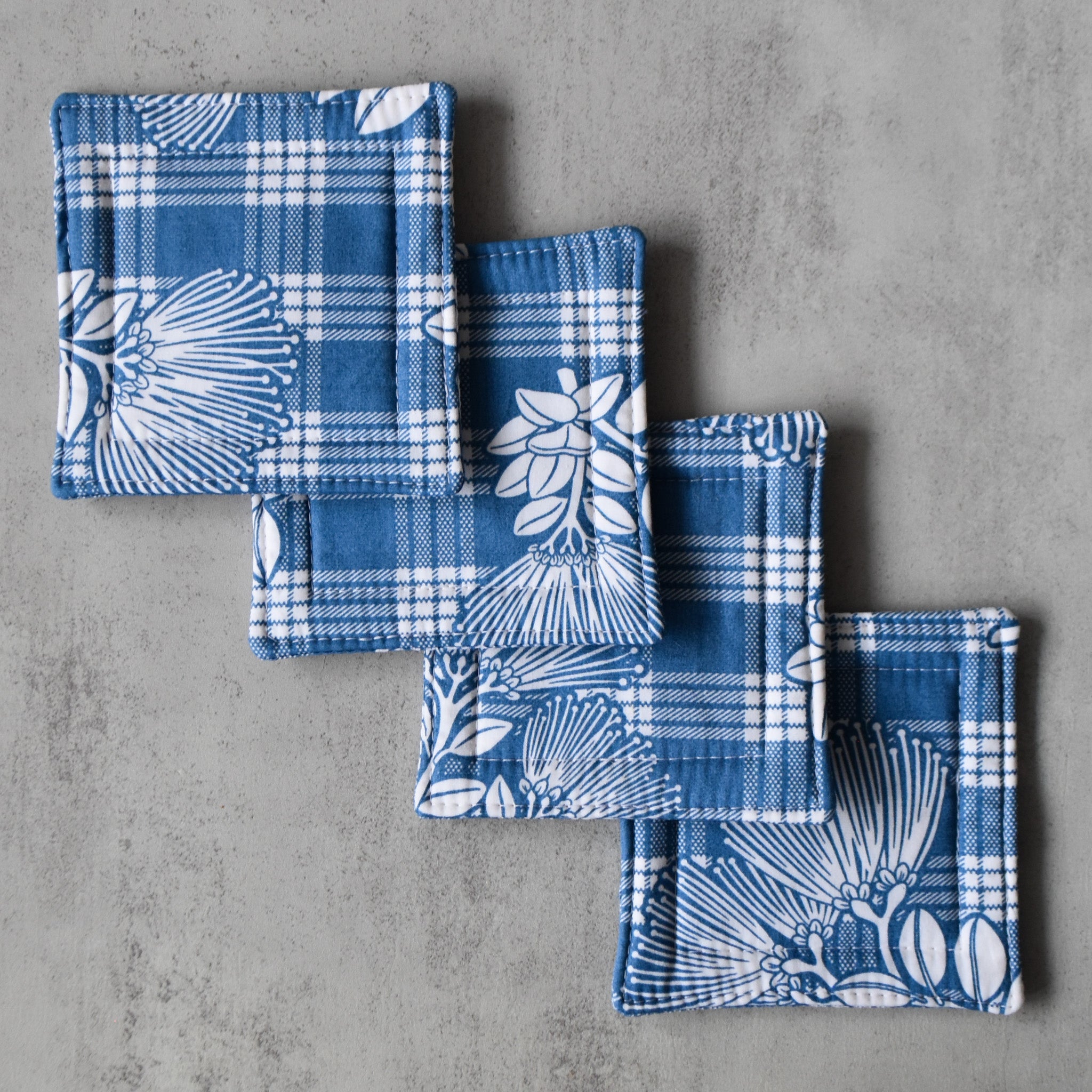 'Ohi'a Blues Fabric Coasters