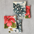 Palm & Pearl Fabric Coasters