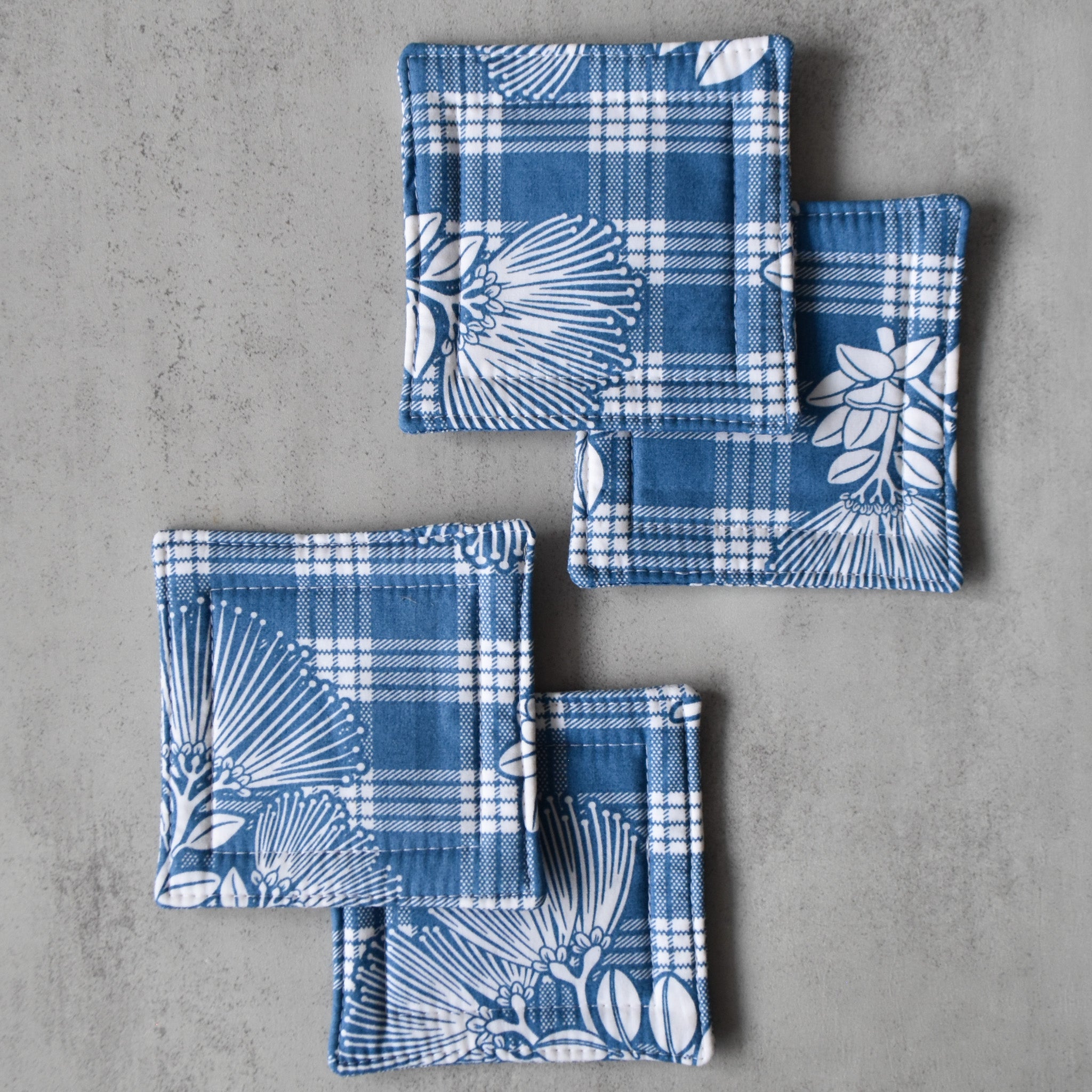 'Ohi'a Blues Fabric Coasters