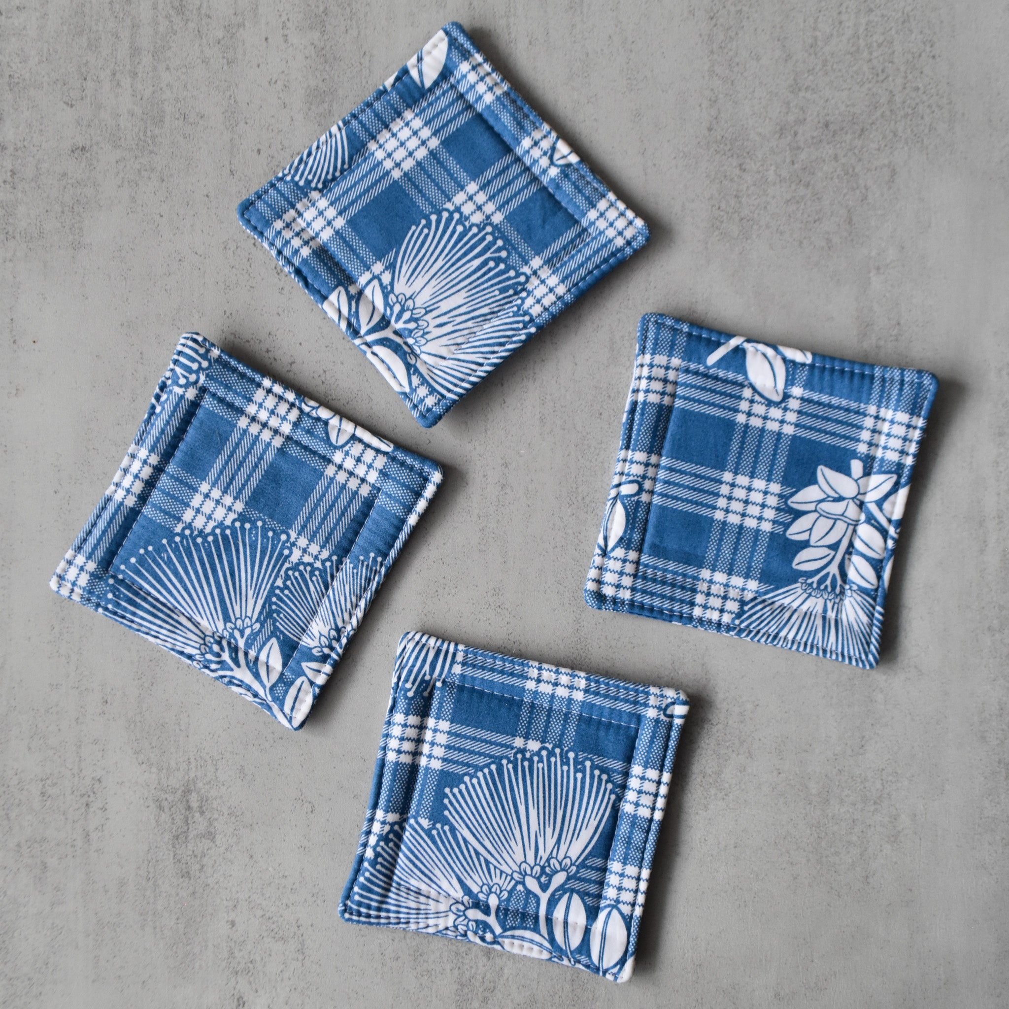 'Ohi'a Blues Fabric Coasters