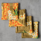 Golden Lei Fabric Coasters