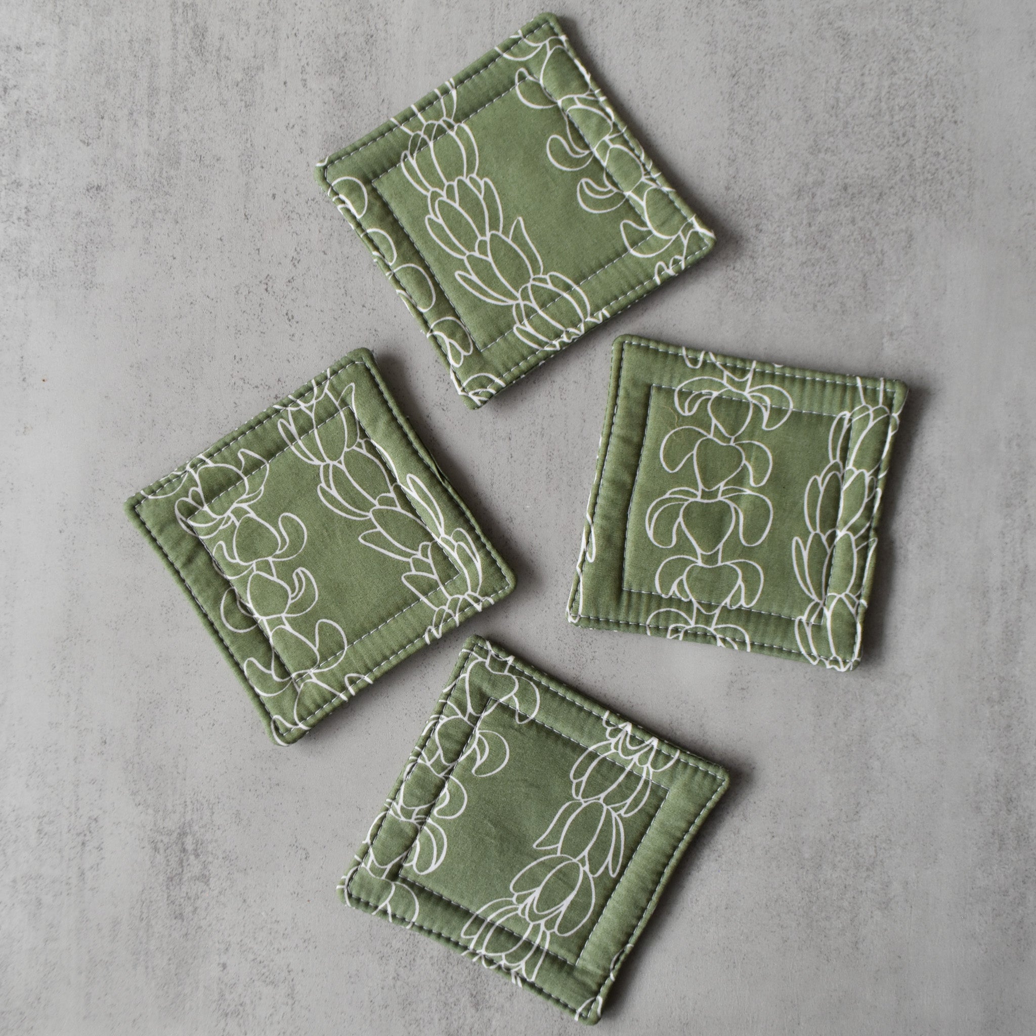 Lei Between the Lines Fabric Coasters
