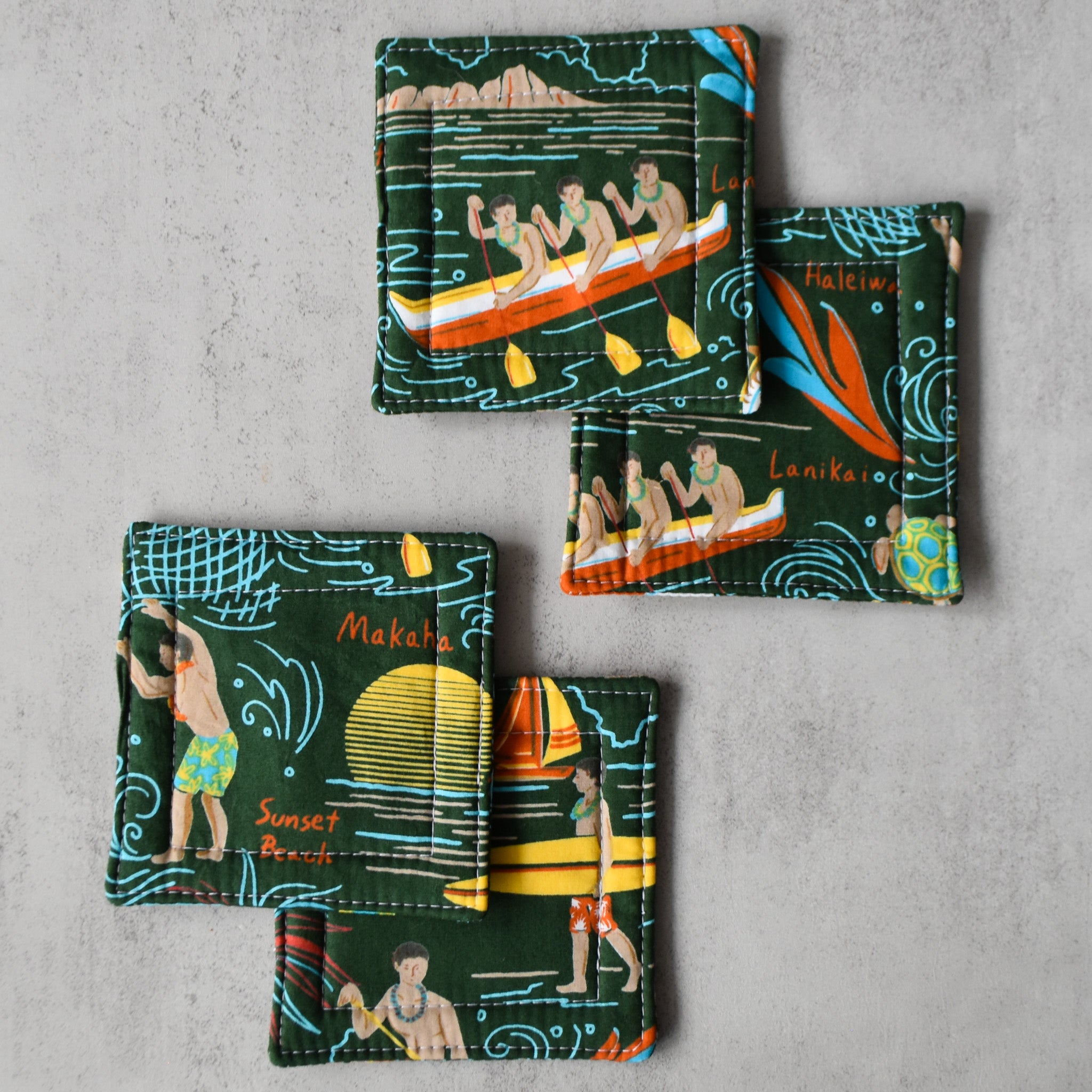 Seaside Fabric Coasters