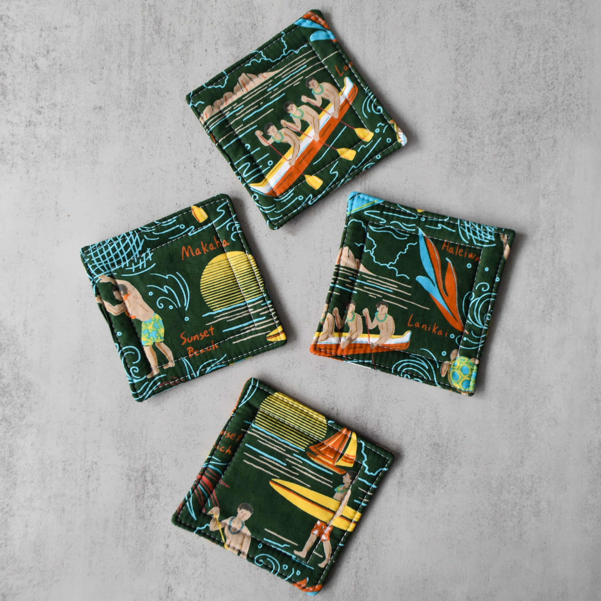 Seaside Fabric Coasters