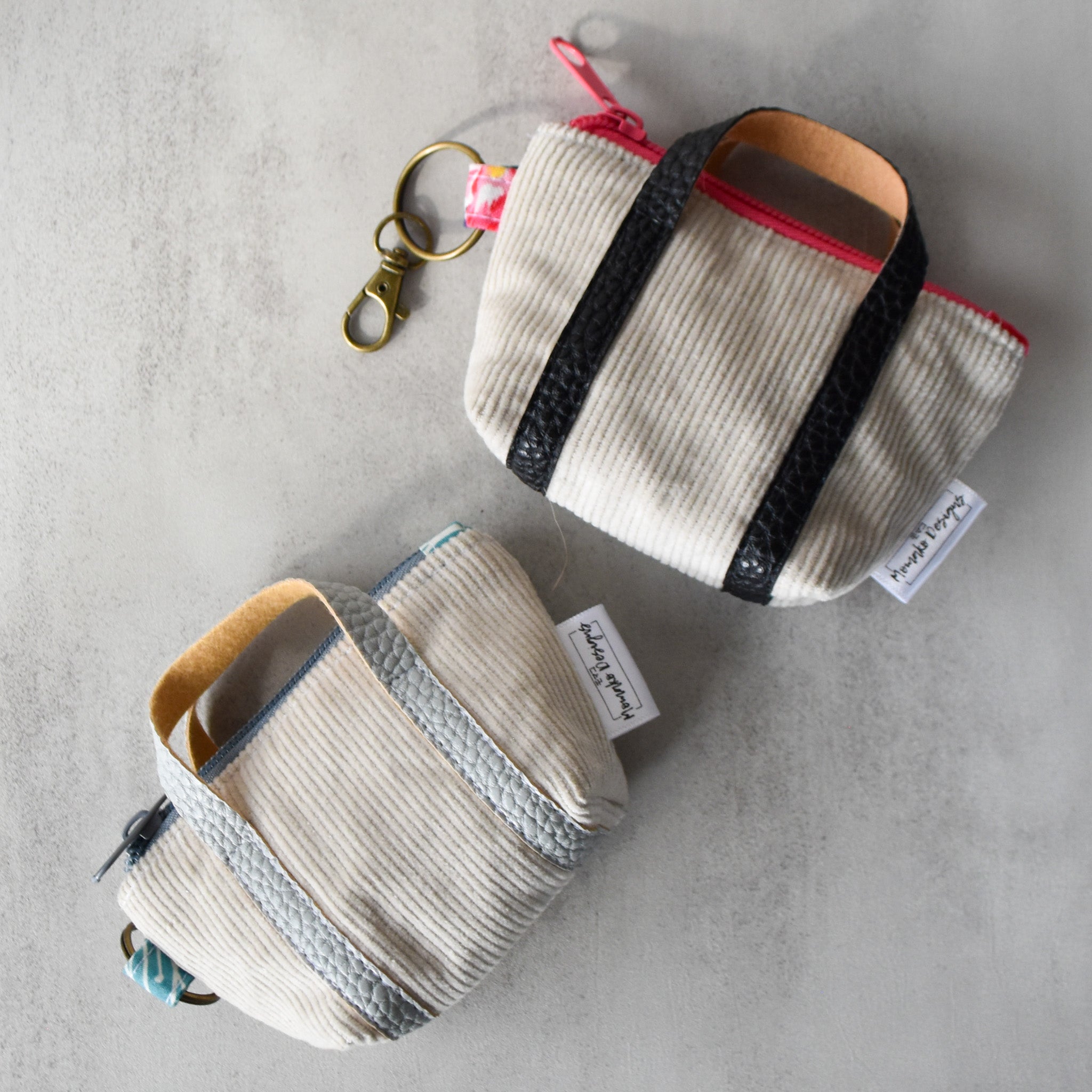 Stone Corduroy Manini Tote Keychain