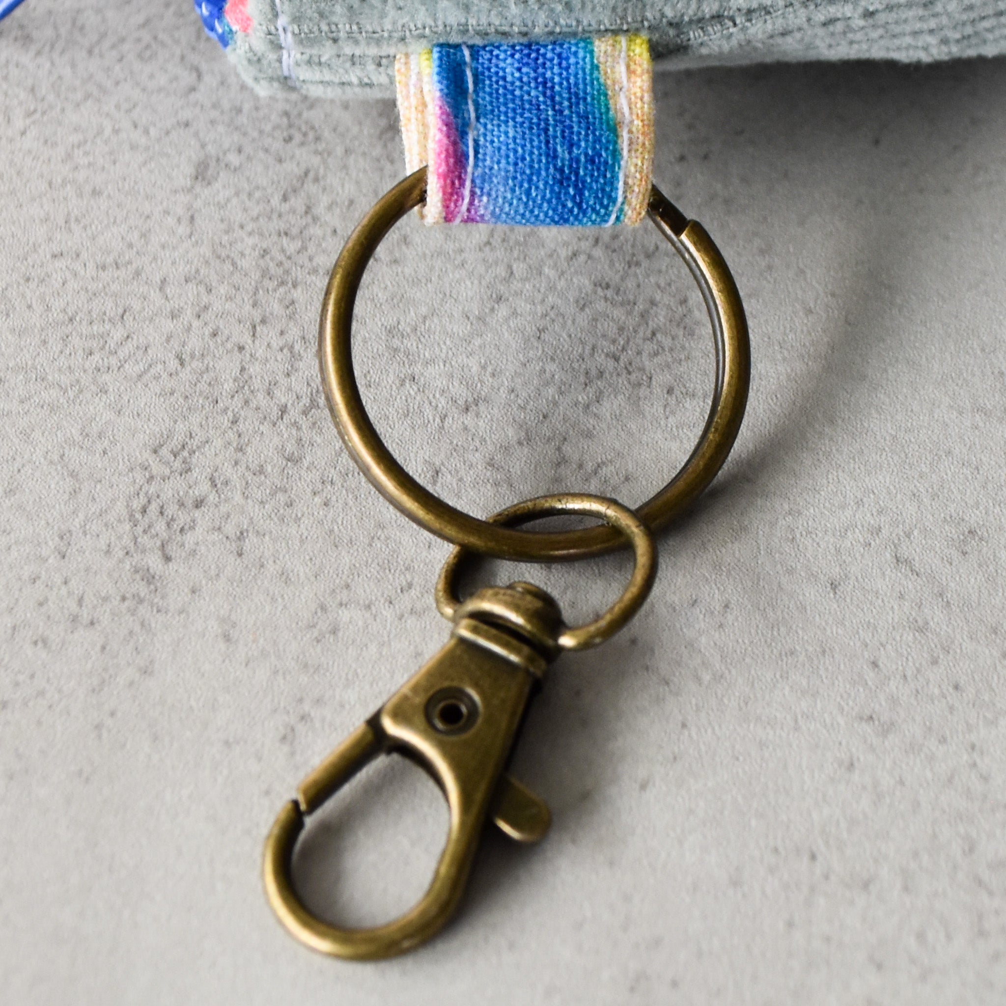 Eucalyptus Corduroy Manini Tote Keychain