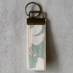 Blanc Hibiscus Key Fobs