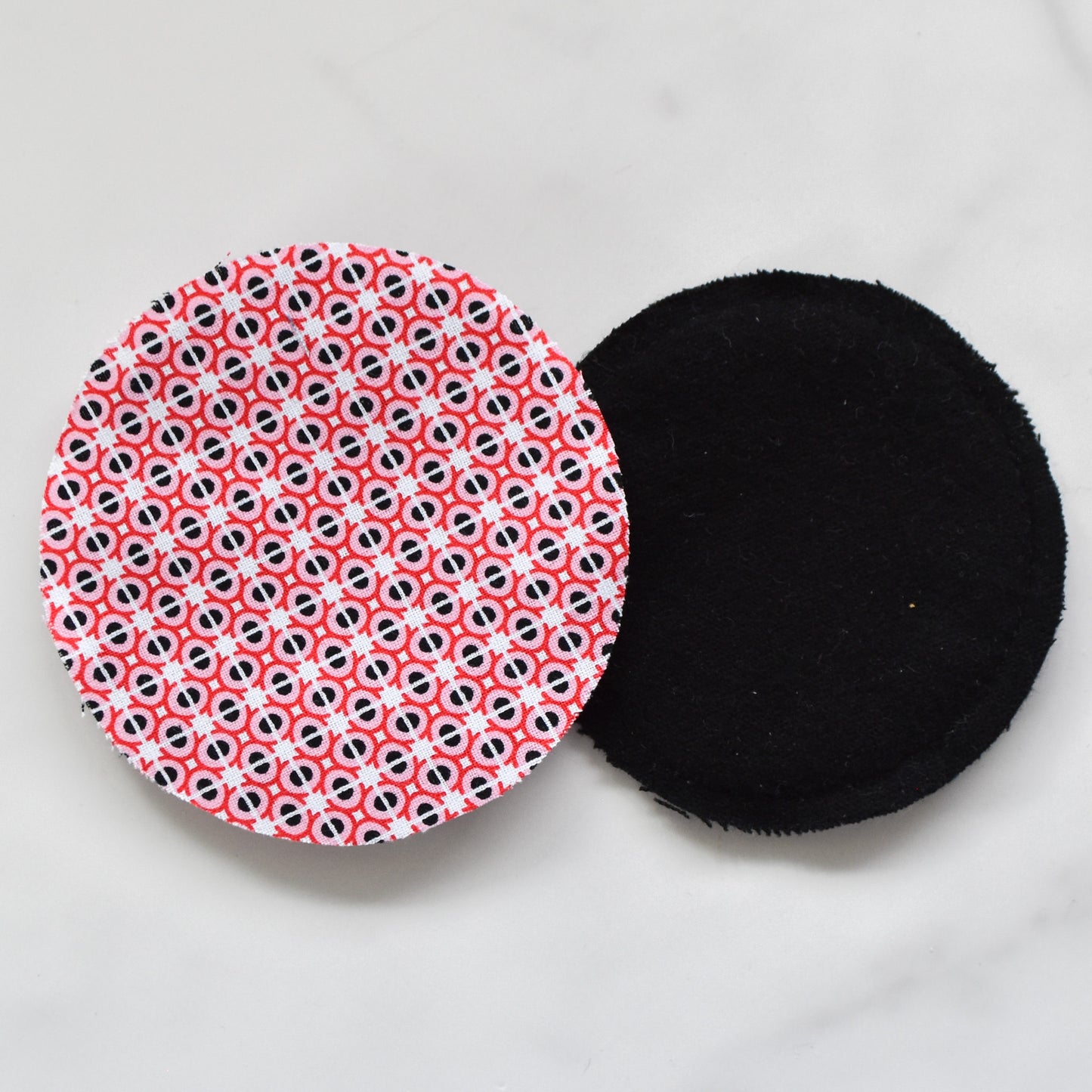 Red Circles Cotton Rounds