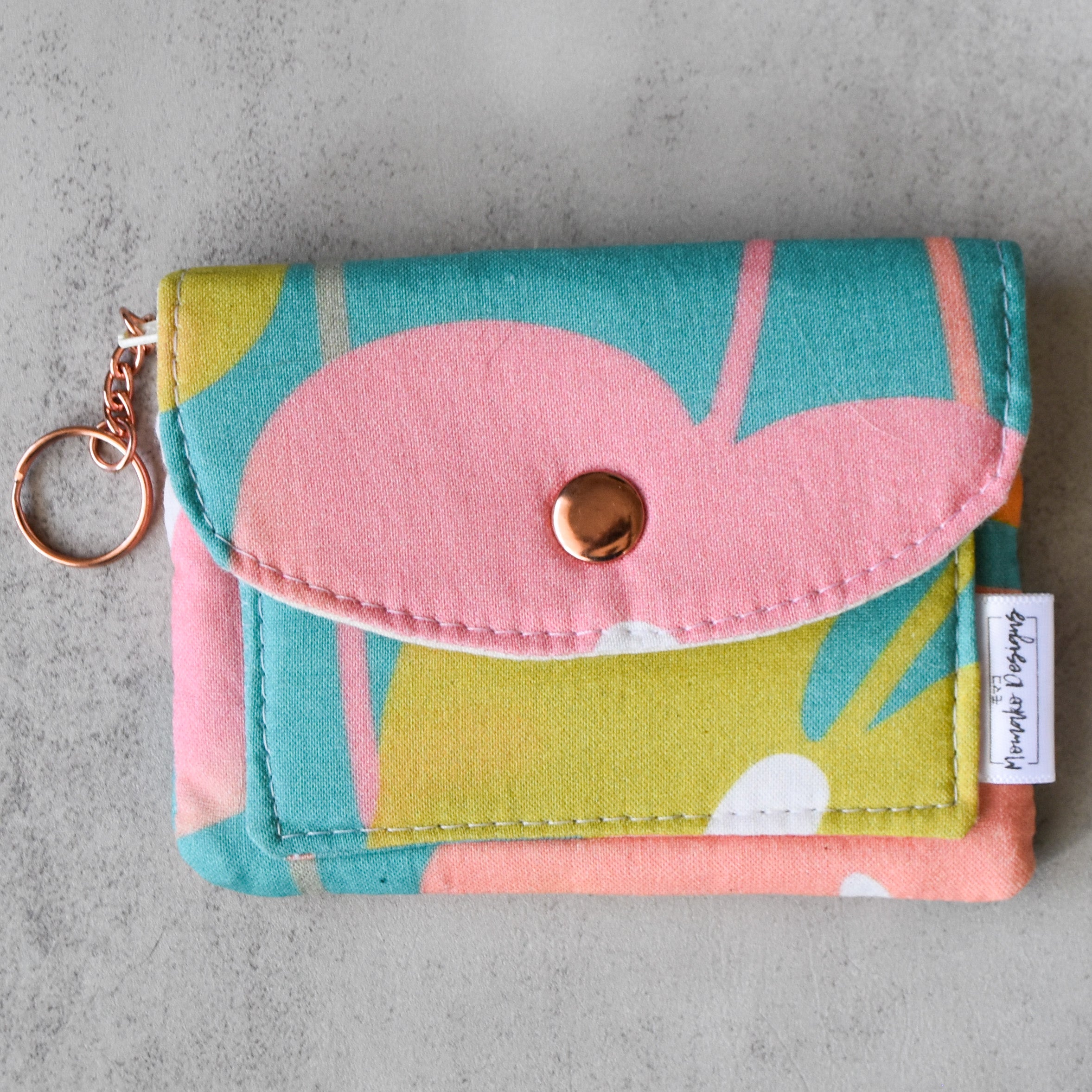 anthurium coin Sunrise Anthurium – Compact Wallet with Colorful Floral Print