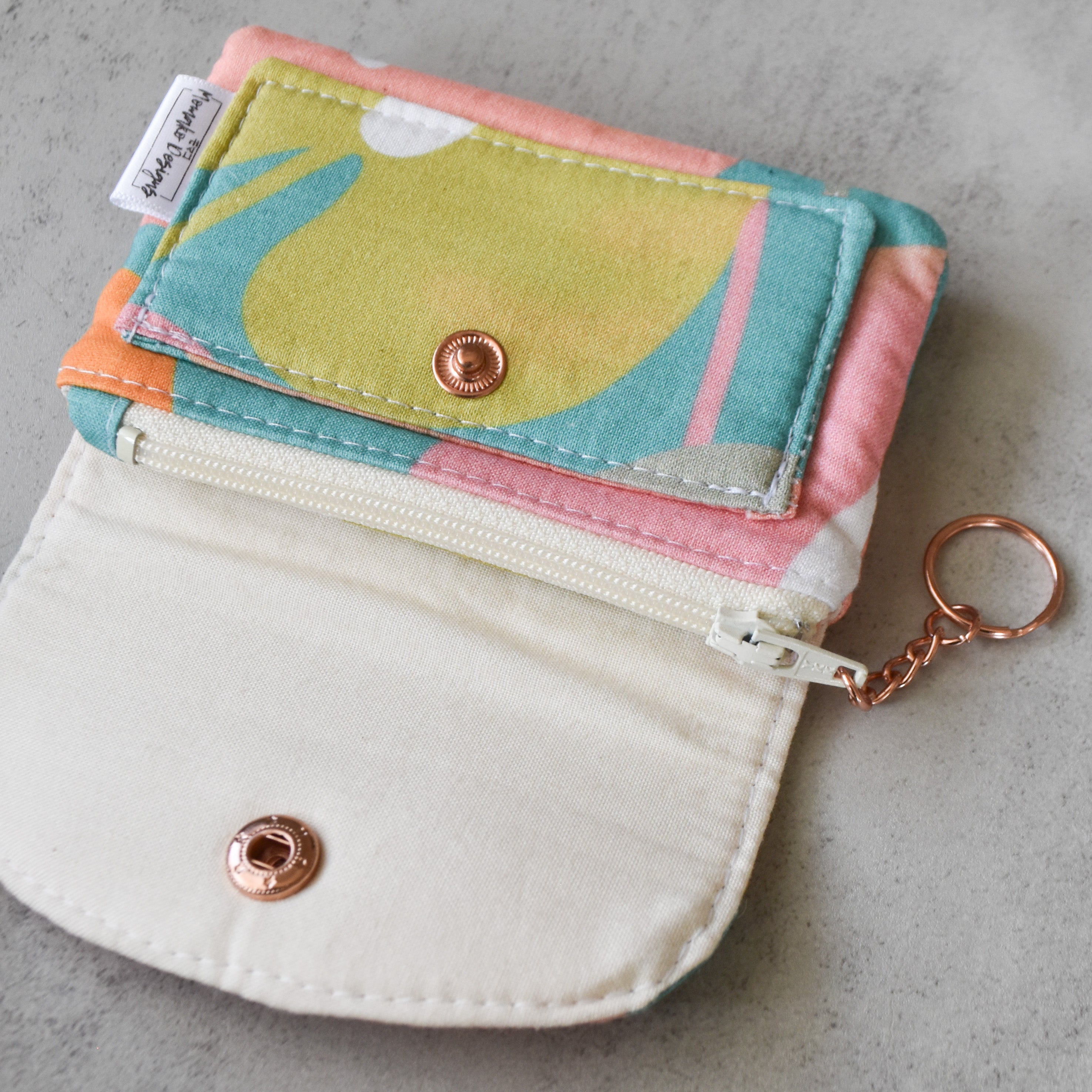 anthurium coin Sunrise Anthurium – Compact Wallet with Colorful Floral Print