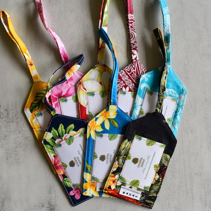 Hawaiian Print Luggage Tag