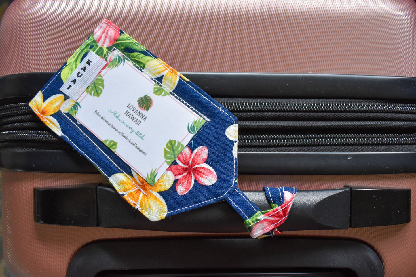 Hawaiian Print Luggage Tag